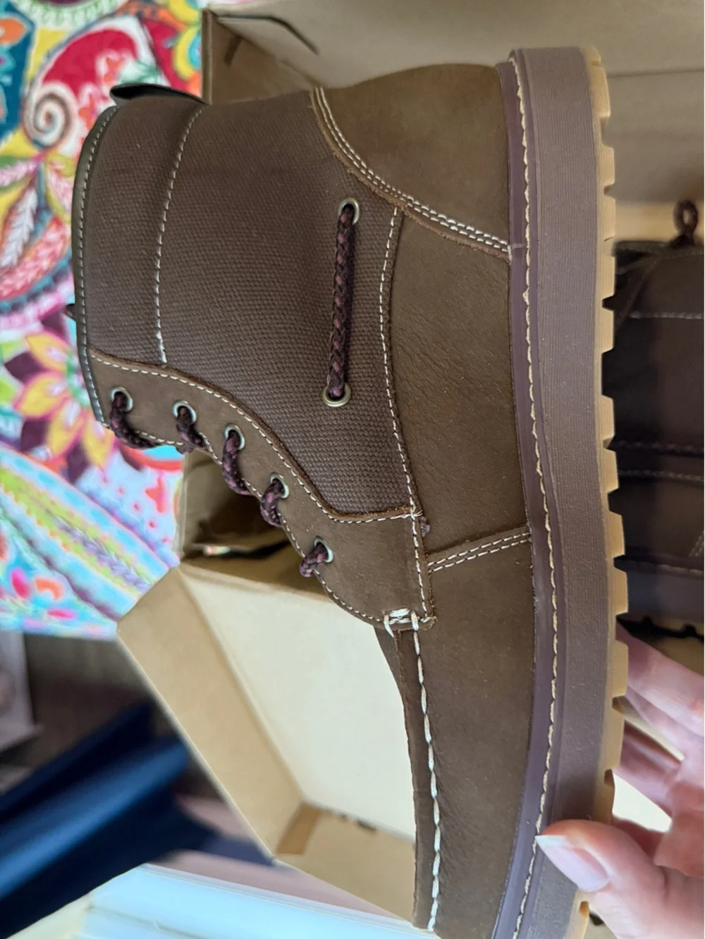Sperry Boys size 7 Brown Lace‑Up Work Boots